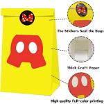 Disney Mickey Mouse Party Bags with Stickers - 24 Pack