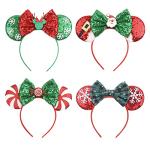 Disney Christmas Mouse Ears Headbands 4-Pack