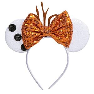 Shiny Mouse Ears Headband with Glitter Bow