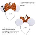 Shiny Mouse Ears Headband with Glitter Bow