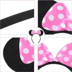 20 Pack Pink Mouse Ears Headbands for Parties