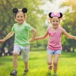 20 Pack Pink Mouse Ears Headbands for Parties