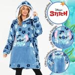 Disney Stitch Fleece Hoodie Blanket for Teens
