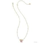 Minnie Mouse Gold-Plated Pendant Necklace in Hot Pink