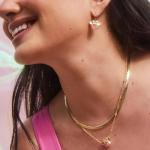 Minnie Mouse Gold-Plated Pendant Necklace in Hot Pink