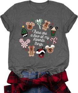 Disney Christmas Graphic Tee - Santa, Snowman, Reindeer