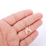 Disney Princess Castle Necklace Pendant in Gold