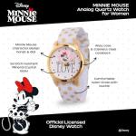 Minnie Mouse Women's Watch - Chic White & Gold