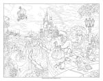 Disney Princess Coloring Poster Book by Thomas Kinkade