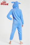 Women's Fluffy Stitch Onesie Pajamas in Blue