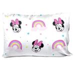 Minnie Mouse Rainbow Stripe Reversible Pillowcase
