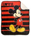 Disney Mickey Mouse Sherpa Throw Blanket 50x60