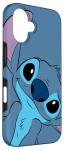Disney Stitch Face Slate Gray iPhone 16 Case