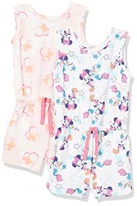 Disney Princess Toddler Girls' Knit Rompers, 2-Pack