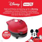 Disney Dash Mini Waffle Maker with Mickey Plates