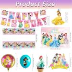 Disney Princess Party Supplies Set for Kids Birthdays