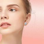 Disney Mouse-shaped Blue Sterling Silver Stud Earrings