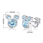 Disney Mouse-shaped Blue Sterling Silver Stud Earrings