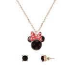 Minnie Mouse Jewelry Set - Necklace & Earrings