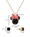 Minnie Mouse Jewelry Set - Necklace & Earrings