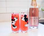 Mickey and Minnie Mouse Kiss Heart Glass Set