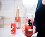 Mickey and Minnie Mouse Kiss Heart Glass Set