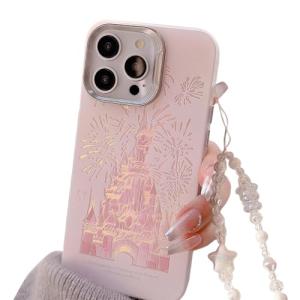 Cute Pink Glitter Castle iPhone 16 Pro Case