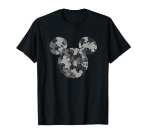 Mickey Mouse Camo Gray T-Shirt for Fans