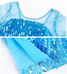 Elsa Dress Costume for Girls - Sparkly Blue