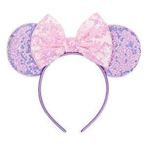 Purple Sequin Minnie Mouse Ears Headband