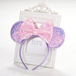 Purple Sequin Minnie Mouse Ears Headband