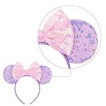 Purple Sequin Minnie Mouse Ears Headband