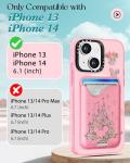 Kawaii Disney Castle iPhone 14/13 Case with Wallet