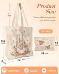 Disney Floral Tote Bags with Makeup Pouch - 2 Pack