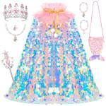 Meland Girls' Princess Dress Up Set with Cape