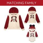 Mickey Mouse Family Pullover Hoodie - Buffalo Plaid