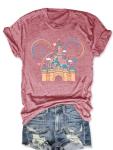 Disney Women's Magic Kingdom Castle T-Shirt - Pink