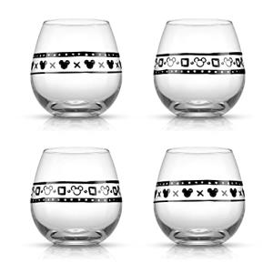Mickey Mouse Stemless Wine Glasses Set of 4
