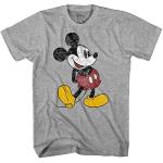 Mickey Mouse Classic Distressed T-Shirt in Grey