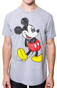 Mickey Mouse Classic Distressed T-Shirt in Grey