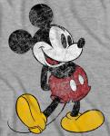 Mickey Mouse Classic Distressed T-Shirt in Grey