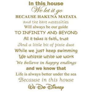 Disney "In This House We Do Disney" Wall Decal