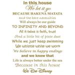 Disney "In This House We Do Disney" Wall Decal
