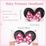 Disney Baby Girl Mouse Ears Headband with Sequin Bow
