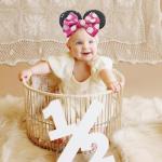 Disney Baby Girl Mouse Ears Headband with Sequin Bow