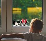 Mickey & Minnie Mouse Removable Vinyl Sticker