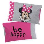 Disney Minnie Mouse Be Happy Reversible Pillowcase