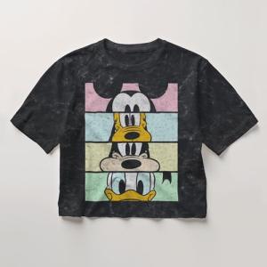 Disney Junior Black Short Sleeve Crop Tee