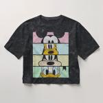 Disney Junior Black Short Sleeve Crop Tee