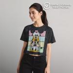 Disney Junior Black Short Sleeve Crop Tee